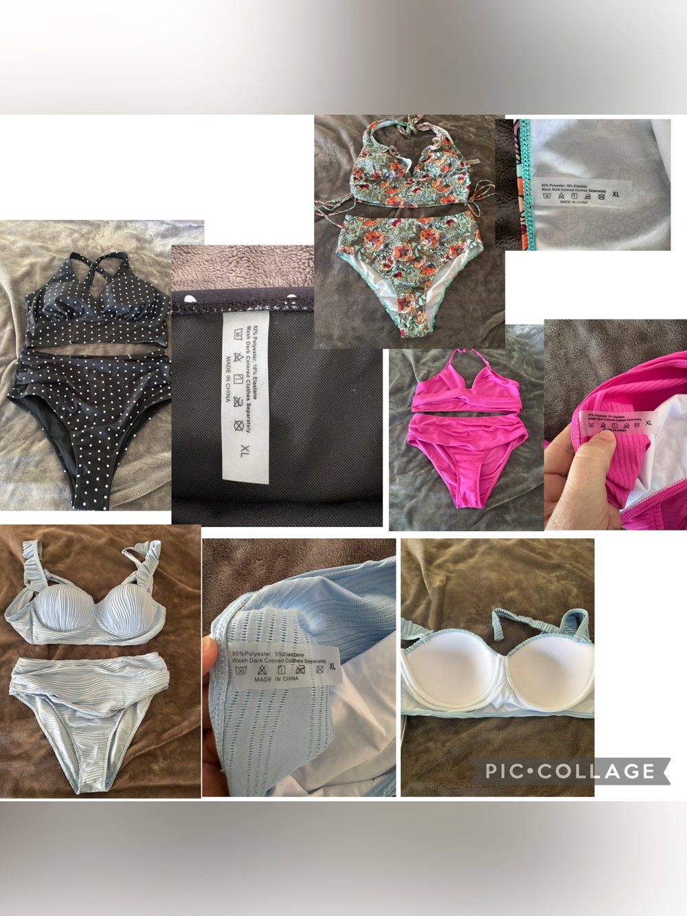 NWT four SHEIN women’s bikinis size XL (12) high waisted - Picture 2 of 10